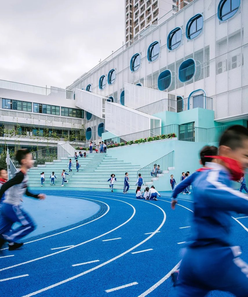 图片[13]-拥有抬升操场的校园（三十）——学习层台 - 深圳福强小学 众建筑 - 优集之狐-优集之狐