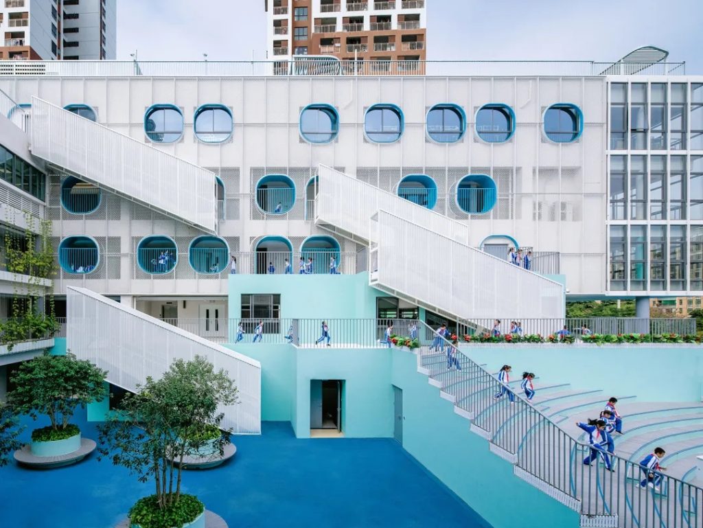 图片[14]-拥有抬升操场的校园（三十）——学习层台 - 深圳福强小学 众建筑 - 优集之狐-优集之狐
