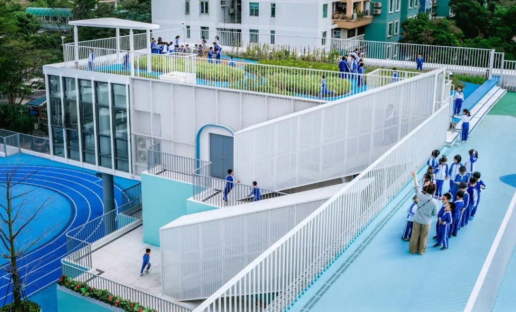 图片[15]-拥有抬升操场的校园（三十）——学习层台 - 深圳福强小学 众建筑 - 优集之狐-优集之狐