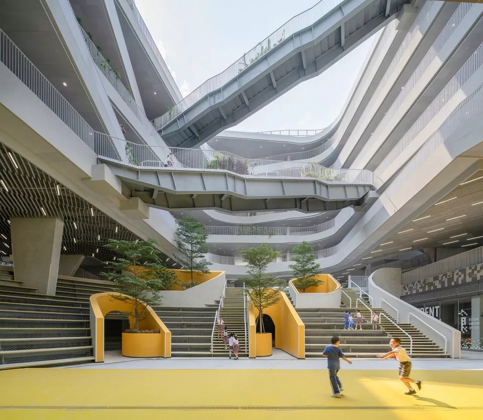 拥有抬升操场的校园（二十八）——高密度城市中的山谷乐园 - 红岭实验小学 - 优集之狐-优集之狐