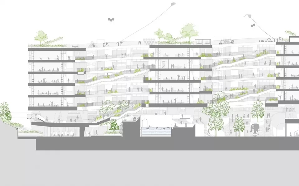 图片[35]-拥有抬升操场的校园（二十八）——高密度城市中的山谷乐园 - 红岭实验小学 - 优集之狐-优集之狐