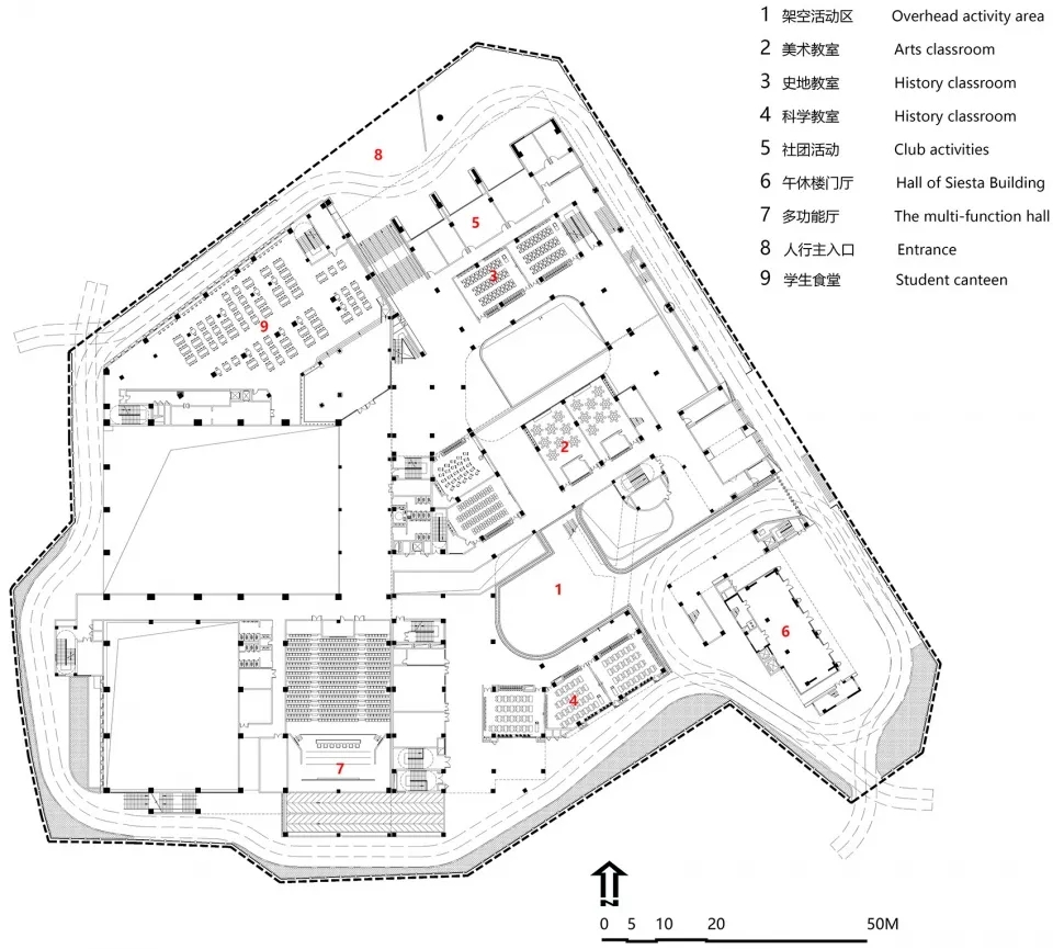 图片[26]-拥有抬升操场的校园（十四）——叠顶游园—极限场地的田园式回应 - 深圳东部湾区实验学校，建筑设计 申都设计集团有限公司深圳分公司 - 优集之狐-优集之狐