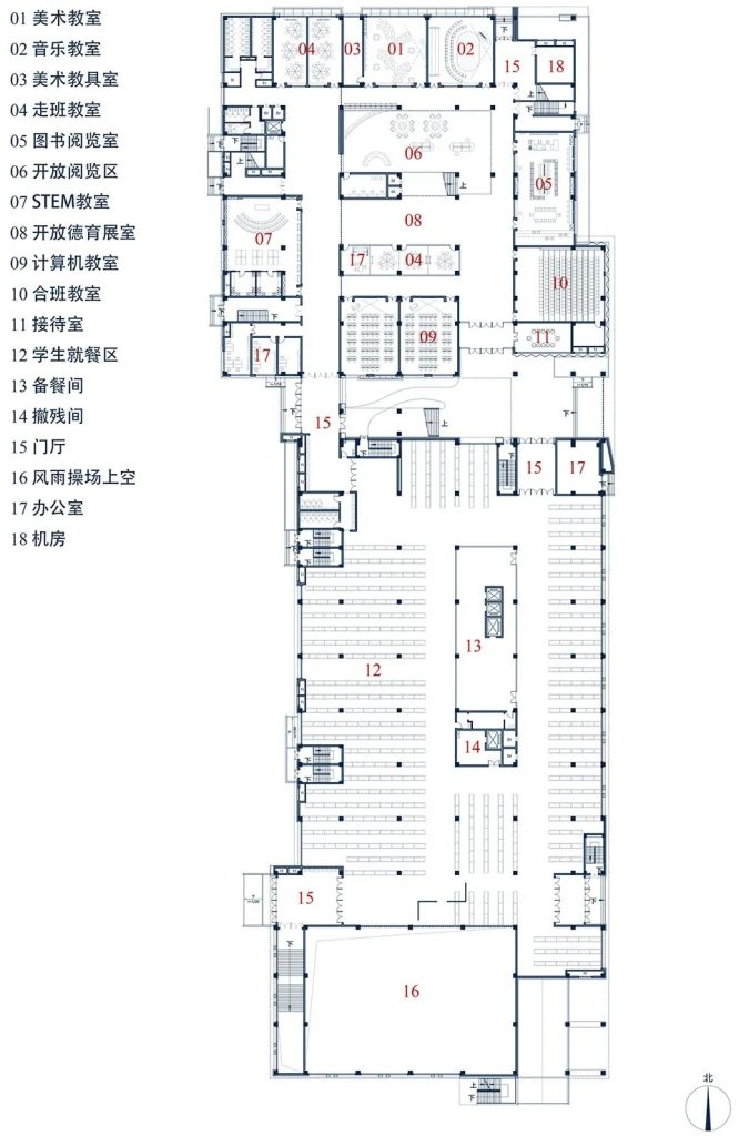 图片[38]-拥有抬升操场的校园（十二）——简单而温暖，集约而丰沛 - 长春力旺高中校园综合体 象外营造工作室 - 优集之狐-优集之狐
