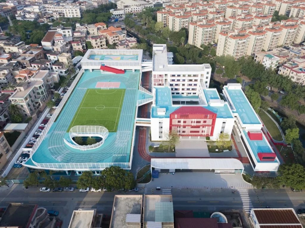 拥有抬升操场的校园（三）——水乡河畔的流动校园 - 龙江外国语学校附属小学改造（旺岗小学） 竖梁社 - 优集之狐-优集之狐
