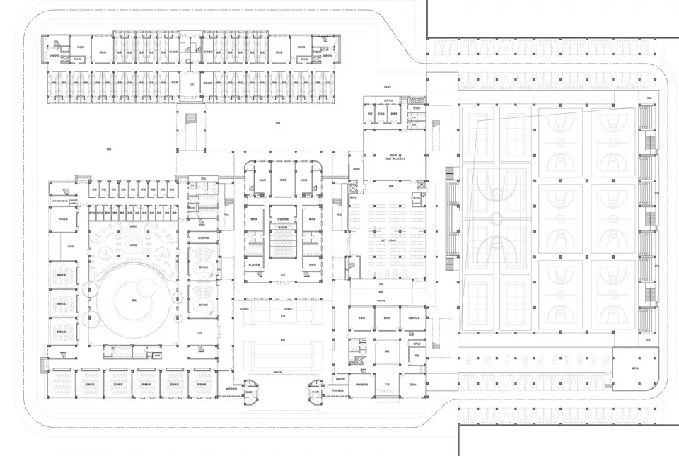 图片[27]-拥有抬升操场的校园（二）——穿街过坊，古韵校园 - 北大新世纪章丘实验学校 象外营造工作室 - 优集之狐-优集之狐