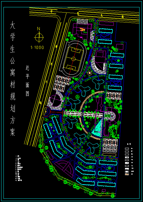 校园规划CAD平面图-20200330 - 优集之狐-优集之狐